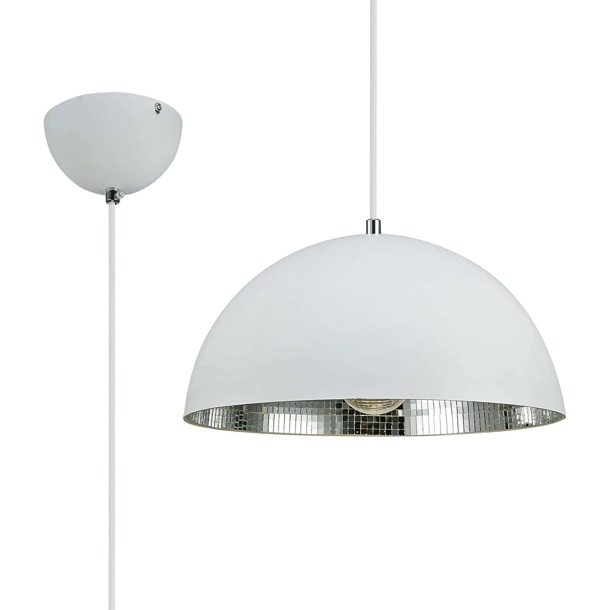 D0270  Krista Pendant 1 Light Matt White